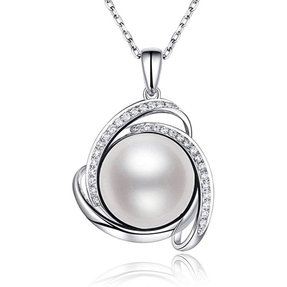 ❤️ New Beautiful Large Pearl Engagement Wedding Elegant Pearl Necklace, L646 - Picture 5 of 7